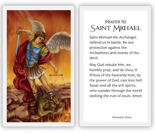 Laminated saint michael - st.,