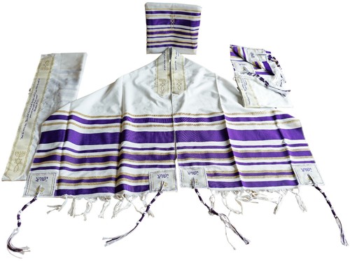 Tallit purple messianic - tallit,