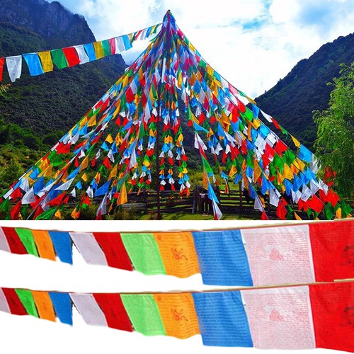 Flags two roll tibetan - flags, in